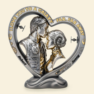 Galaxy Couple Plaque - Personalized Gifts For Couple 06tgti020725 - Shaped Plaques - GoDuckee