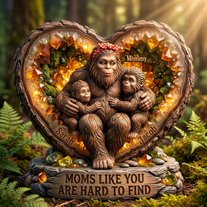 Sasquatch Mom And Kids Acrylic Plaque - Personalized Gifts For Mother's Day Plaque 04HUTI020426 - Shaped Plaques - GoDuckee