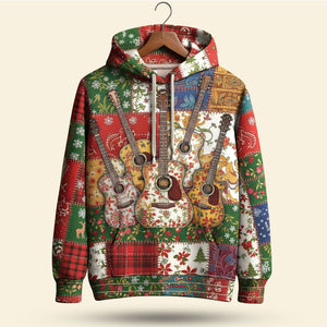 Guitar 3D Hoodie - Personalized Gifts For Guitar Lovers 03TGTI181125 - AOP Products - GoDuckee