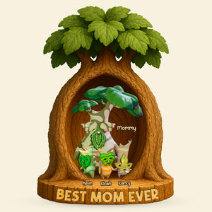 Personalized Gifts For Mom Plaque Best Mom Ever 02ohti110425 - Shaped Plaques - GoDuckee