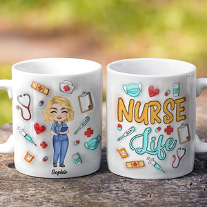 Personalized Gifts For Nurse Coffee Mug, Nurse Life 05dgti230724hh - Coffee Mug - GoDuckee