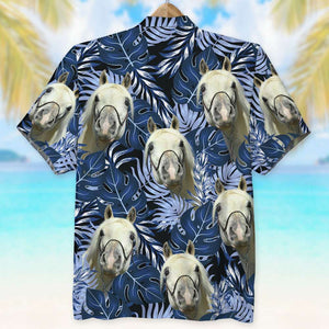 Gift For Horses Lover, Personalized Hawaiian Shirt, Custom Photo Hawaiian Shirt - Hawaiian Shirts - GoDuckee
