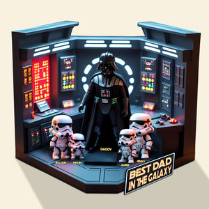 Personalized Gifts For Dad Plaque Best Dad In The Galaxy 04xqti120425 - Shaped Plaques - GoDuckee
