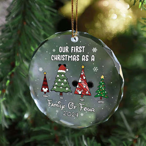 Personalized Gifts For Chirstmas Tree Family Crystal Ornament 05NATI220824 - Ornament - GoDuckee