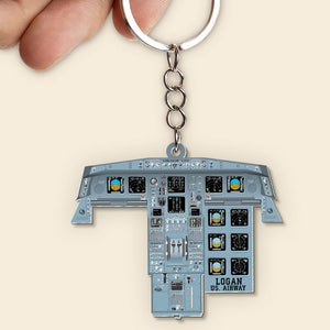 Personalized Plane Dashboard Keychain, Gift For Airplane Lovers 06HUTI090623 - Keychains - GoDuckee