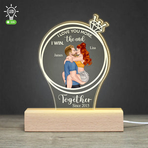 I Love You More - Personalized Couple Led Light - Gift For Couple - Led Night Light - GoDuckee