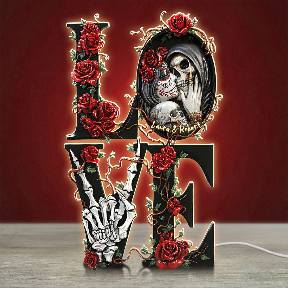 Romantic Skeleton Light Box Personalized Gifts For Couple 03HUTI091225 - Light Box - GoDuckee