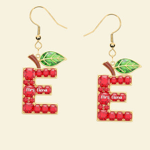 Cute Teacher Earrings - Personalized Gifts For Teachers 01huti150725 - Earrings - GoDuckee