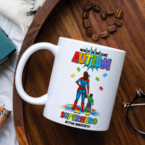 Personalized Gifts For Superhero Autism Mom Coffee Mug 02huti050325pa - Coffee Mug - GoDuckee