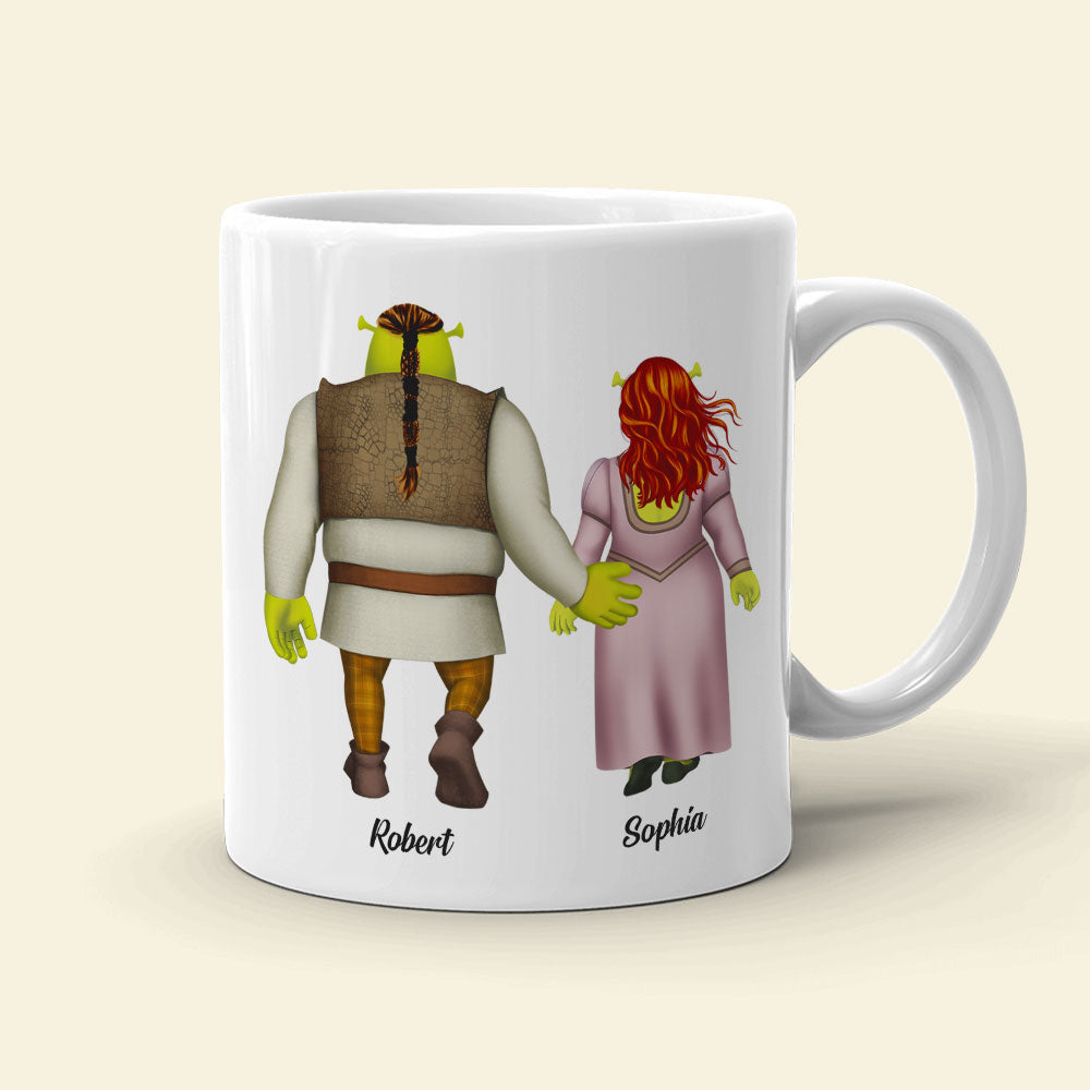 The Shrek & Fiona Love Couple Mugs Couples Gift Two Mugs 