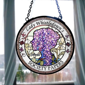 Personalized Gifts For Regency Romance Novel Fan Suncatcher, Wisteria Lady Stained Glass 05QHTI280824 - Ornament - GoDuckee