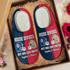 Personalized Gifts For American Football-loving Couple Home Slippers 04huti161024 - Shoes - GoDuckee