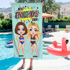 Best Friend Ever, Personalized Beach Towel, Gifts For Best Friend 03OHDT170723PA - Beach Towel - GoDuckee