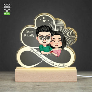 My Love For You Is Infinite - Personalized Led Light - Gift For Couple - Led Night Light - GoDuckee