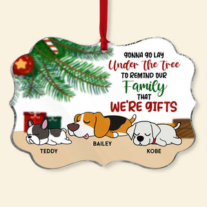 Gonna Go Lay Under The Tree, Gift For Dog Lover, Personalized Ornament, Dogs Laying Ornament, Christmas Gift 05HUDT011122 - Ornament - GoDuckee