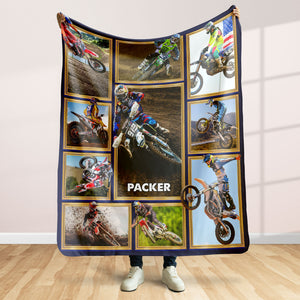 Custom Photo Gifts For Motocross Lover Blanket 021qhti030125 - Blanket - GoDuckee
