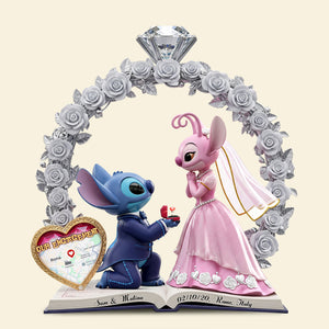 Cute Alien Couple Plaque - Personalized Gifts For Couple 01ohti110725 - Shaped Plaques - GoDuckee