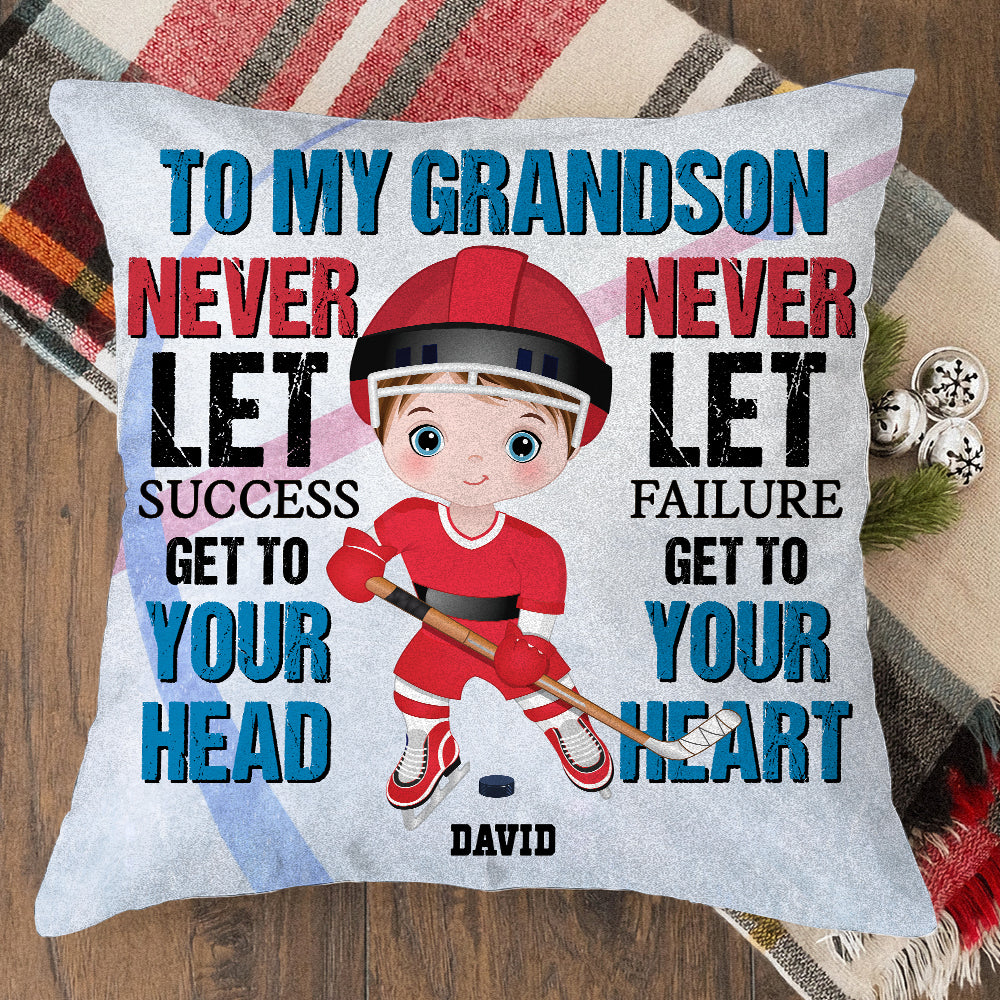 To My Grandson, Personalized Square Pillow, Gifts For Children - Pillow - GoDuckee