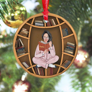 Girl Book Lovers, Personalized Ornament, Gifts For Book Lover - Ornament - GoDuckee
