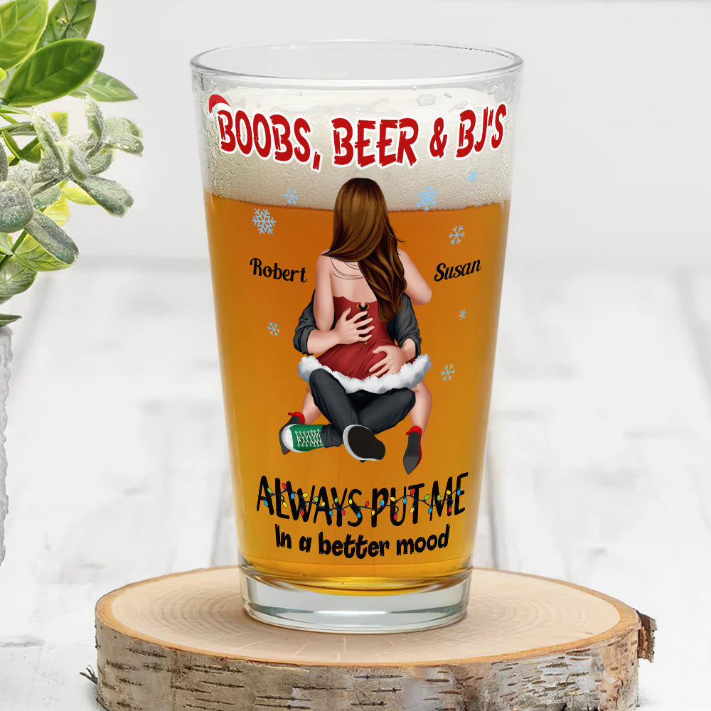 Personalized Gifts For Naughty Couple Beer Glass 04nati160924hh - Beer Glasses - GoDuckee