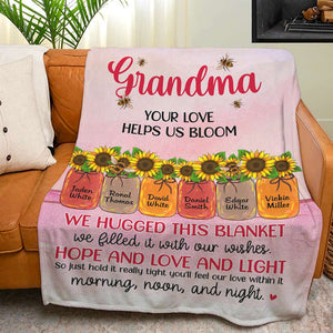 Your Love Helps Us Bloom, Personalized Blanket, Gifts For Grandma, 11HUDT110423 - Blanket - GoDuckee