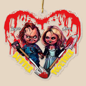 Better Together, Couple Gift, Personalized Acrylic Ornament, Horror Couple Ornament, Christmas Gift 06OHTI251023 - Ornament - GoDuckee
