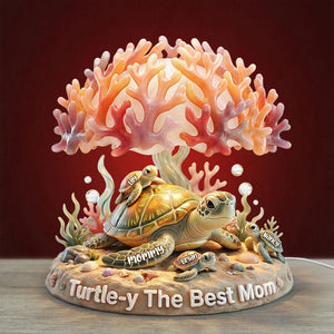 Ocean Turtle Mom Light Box - Personalized Gift For Moms 02NATI130426 - Light Box - GoDuckee