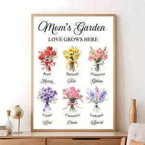 Personalized Gifts For Mom Canvas Print Mom's Garden 04acti121224 - Poster & Canvas - GoDuckee