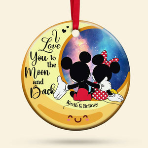 I Love You To The Moon And Back 03ACDT180823 Personalized Ornament, Christmas Gifts For Couple - Ornament - GoDuckee