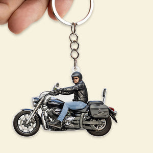 Custom Motorcycle Photo Keychain 06HUTI220623 - Keychains - GoDuckee