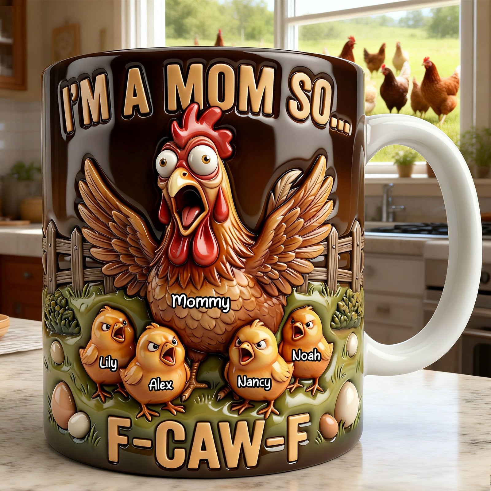 Funny Chicken Mom Coffee Mug - Personalized Gifts For Mother 03nati110426 - Coffee Mug - GoDuckee