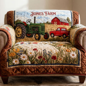Peaceful Farm Quilted Sofa Cover, Personalized Gifts For Farmers 01QHTI280126 - Sofa Cover - GoDuckee