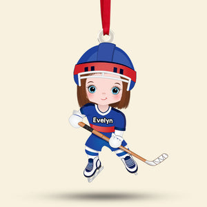 Personalized Gift For Hockey Lover Ornament Ice Hockey Player 012ACTI111124HA - Ornament - GoDuckee