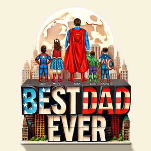 Super Dad Plaque - Personalized Gifts For Dad 012huti190425pa - Shaped Plaques - GoDuckee