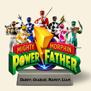 Power Father Plaque - Personalized Gifts For Dad 05huti220525 - Shaped Plaques - GoDuckee