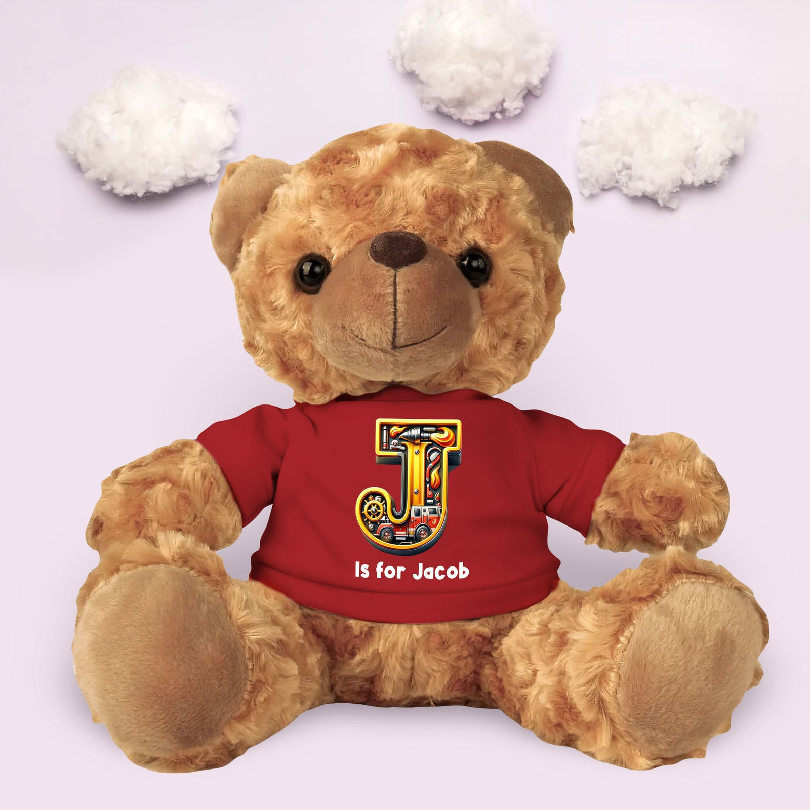 Custom Alphabet Gifts For Kids Bear With Shirt Firefighter Letter 04xqti140225 - Bear - GoDuckee