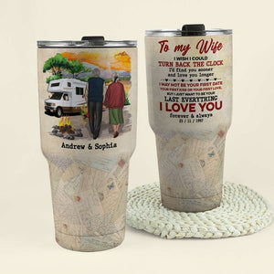 I Love You Forever & Always, Hand In Hand Old Couple Personalized Tumbler Cup - Drinkware - GoDuckee