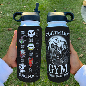 Nightmare Gym, Personalized Water Bottle, Spooky Gym Bottle 01QHTI140723 - Water Bottles - GoDuckee