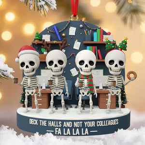 Skeleton Coworker Ornament - Personalized Gift For Coworkers Christmas Ornament 05NATI151125 - Ornament - GoDuckee