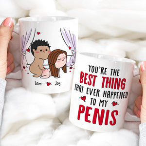 Funny Naked Couple Cartoon Mug For Sexual Couples In Bedroom