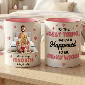 Funny Couple Accent Mug - Personalized Gifts For Couple 03KITI090226 - Coffee Mug - GoDuckee
