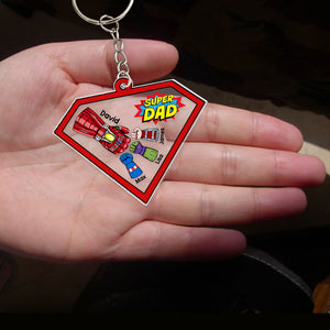 Strong Dad Personalized Keychain -02QHTI260523HA - Keychains - GoDuckee