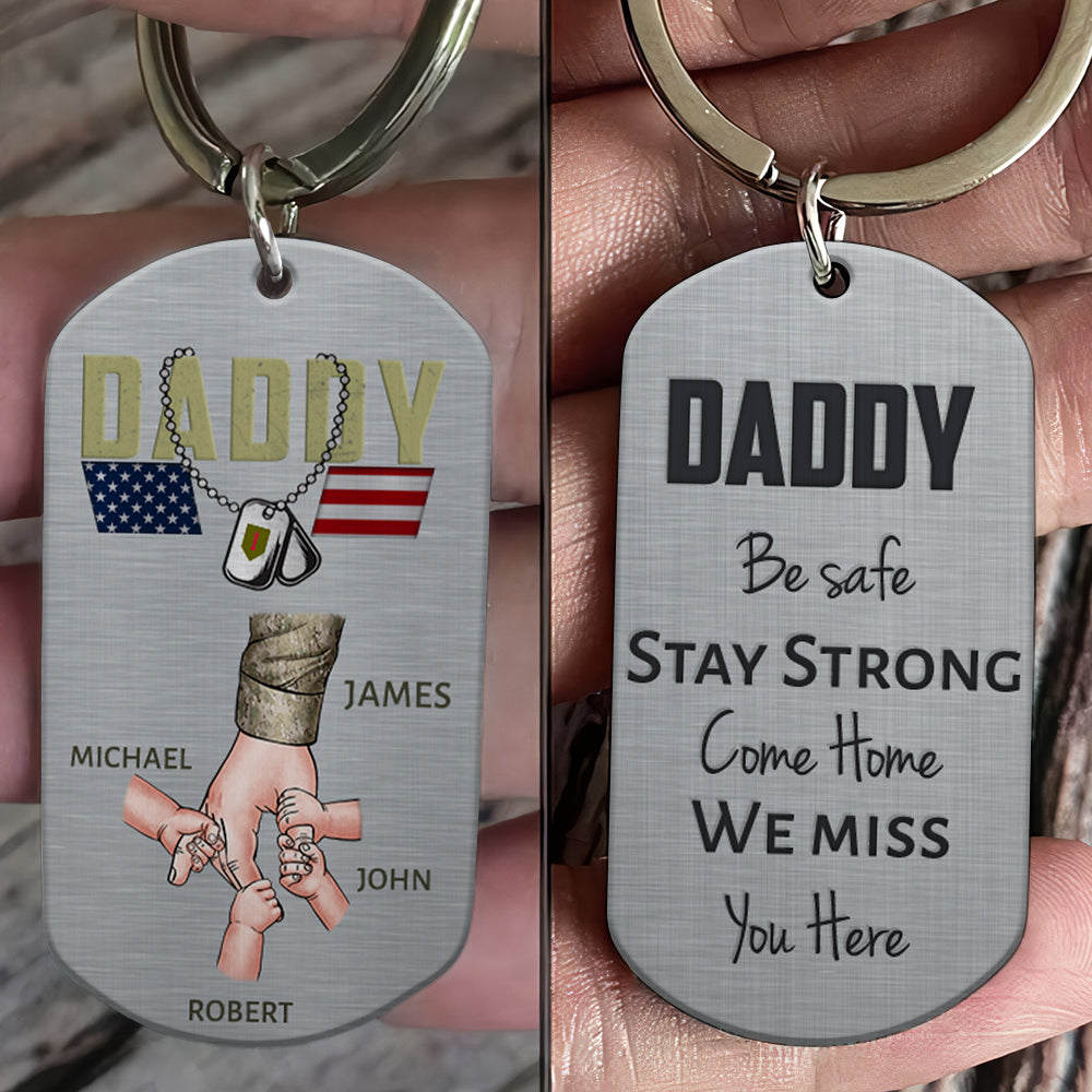 Personalized Gifts For Veteran Dad Keychain 01qhdc060524hh Father's Day Gift - Keychains - GoDuckee