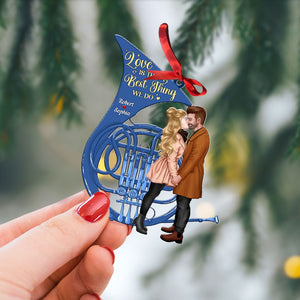 Love Is The Best Thing We Do Acrylic Custom Shape Ornament, Couple, Christmas Gift 04htti231123pa - Ornament - GoDuckee