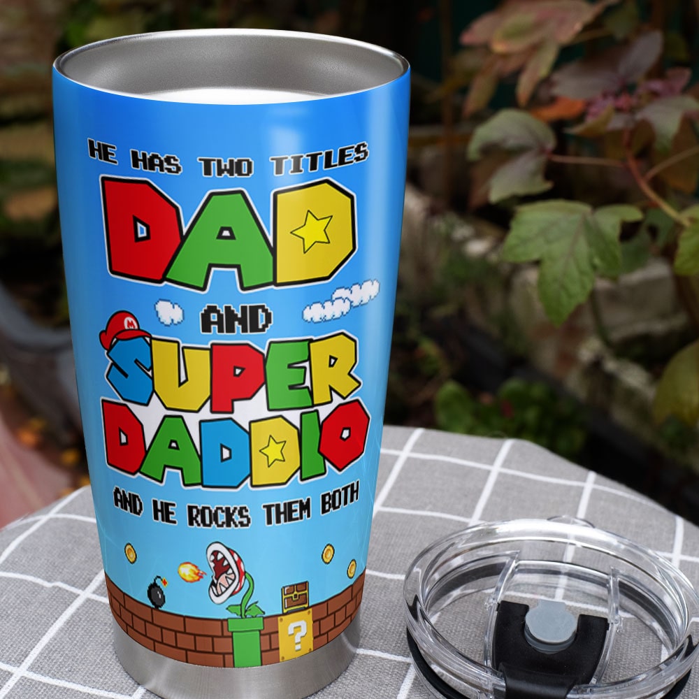 Personalized Racing Father and Son Tumbler - Working on and racing car -  GoDuckee