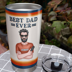 Best Dad Ever Personalized Tumbler, Gift For Dad, Father's Day Gift - Tumbler Cup - GoDuckee