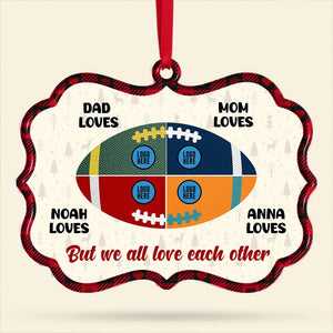 Personalized Gifts For Family Christmas Ornament Custom American Football Team 02huti081024 - Ornament - GoDuckee