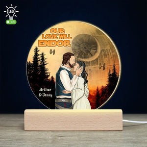 Personalized Gifts For Couples 3D Led Light, Our Love Will Endor 01HUTI120124 - Led Night Light - GoDuckee