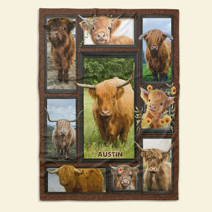 Personalized Gifts For Highland Cow Lovers Blanket 021qhti311224 - Blanket - GoDuckee