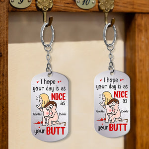 Couple, I Hope Your Day Is As Nice As Your Butt, Personalized Keychain, Gift For Couple - Keychains - GoDuckee